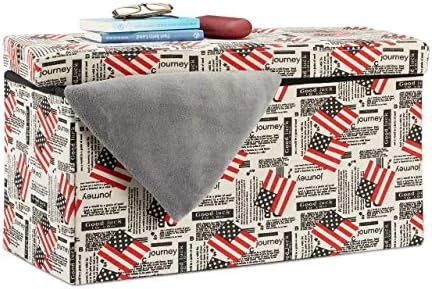 Relaxdays Padded Seat With Coffee Motif, Lidded Foldable Patterned Storage Bench, 38x76x38 Cm 9 Relaxdays Padded Seat With Coffee Motif, Lidded Foldable Patterned Storage Bench, 38x76x38 Cm - Image 9