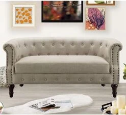 Rosevera Edmeston Loveseat, Beige -Songmics Furniture Shop 512ASFWwSxL. AC