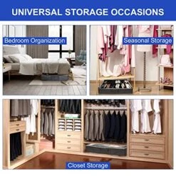 Surblue Under Bed Shoe Storage Organizer Underbed Shoes Closet Storage Solution 2 Metal Zippers And 3 Handles With Clear Cover For Men's And Women's Shoes Fits 24 Pairs Of Shoes， Set Of 2, Grey -Songmics Furniture Shop 512B7YXUsyL