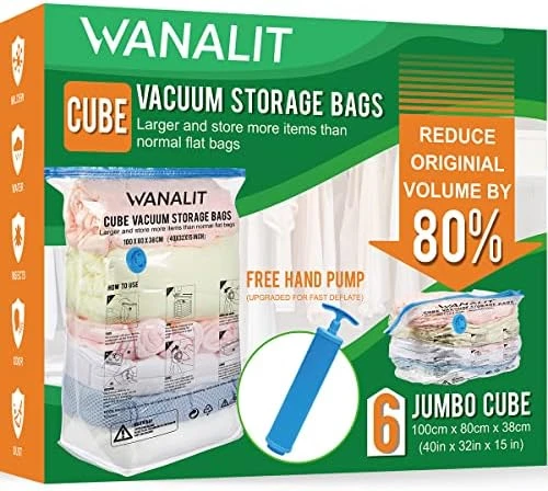 Vacuum Storage Bags With Electric Air Pump, 15 Pack (3 Jumbo, 3 Large, 3 Medium, 3 Small, 3 Roll Up Bags) Space Saver Bag, Vacuum Sealer Bags For Clothes, Blanket, Duvets, Pillows, Comforters, Travel 14 Vacuum Storage Bags With Electric Air Pump, 15 Pack (3 Jumbo, 3 Large, 3 Medium, 3 Small, 3 Roll Up Bags) Space Saver Bag, Vacuum Sealer Bags For Clothes, Blanket, Duvets, Pillows, Comforters, Travel - Image 14