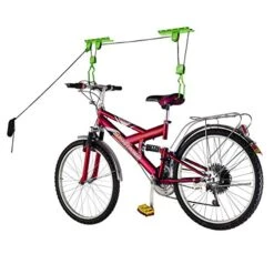 2009 Bike Lane Bicycle Garage Storage Lift Bike Hoist 100LB Capacity Heavy Duty,Green