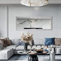 OGCAU Fashion Full Length Mirror, Floor Mirror With Stand, Full Body Mirror, Large Mirror, Mosaic Style Wall-Mounted Mirror For Bedroom, Living Room, Dressing Room - Silver 65" X22" -Songmics Furniture Shop 512XW0q9UXS