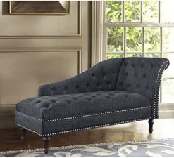 Rosevera Deedee Linen Upholstered Chaise Lounge Chair With Nailhead Trim For Living Room And Bedroom, Standard, Royal Navy 19 Rosevera Deedee Linen Upholstered Chaise Lounge Chair With Nailhead Trim For Living Room And Bedroom, Standard, Royal Navy -Songmics Furniture Shop 512XymiZwKL. AC