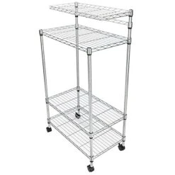 Volowoo Kitchen Baker's Rack,4-Tier Kitchen Organizer Rack Utility Storage Shelf On Wheels Microwave Oven Stand Storage Cart Workstation Shelf (Without Swivel Wave Hook) 9 Volowoo Kitchen Baker's Rack,4-Tier Kitchen Organizer Rack Utility Storage Shelf On Wheels Microwave Oven Stand Storage Cart Workstation Shelf (Without Swivel Wave Hook) -Songmics Furniture Shop 512ozDtPi4L