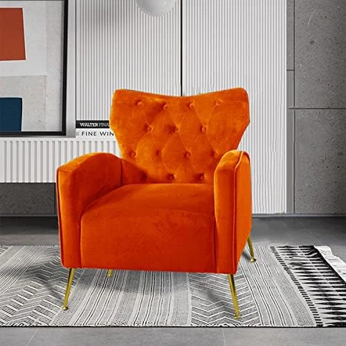 Sucrever Green Accent Chairs Set Of 2 With Armrests/Pillow, Upholstered Wingback Chair, Comfy Tufted Easy Stylish Velvet Accent Chair Set Of 2 For Bedroom Living Room Club And Fireplace 11 Sucrever Green Accent Chairs Set Of 2 With Armrests/Pillow, Upholstered Wingback Chair, Comfy Tufted Easy Stylish Velvet Accent Chair Set Of 2 For Bedroom Living Room Club And Fireplace - Image 11