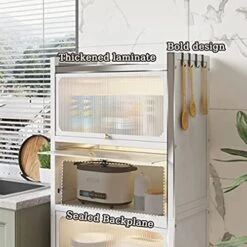 ZLCO 5 Tier Kitchen Pantry Storage Cabinet Bread Rack Coffee Station Utility Storage Shelf Bookcase Bookshelf Bookrack Microwave Rack Storage Rack 11 ZLCO 5 Tier Kitchen Pantry Storage Cabinet Bread Rack Coffee Station Utility Storage Shelf Bookcase Bookshelf Bookrack Microwave Rack Storage Rack -Songmics Furniture Shop 512yYtAfPYL