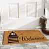 Calloway Mills 102491729 Lighthouse Welcome Doormat Natural, Black
