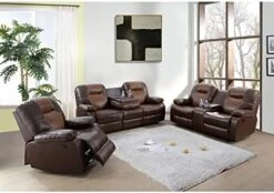 A Ainehome Living Room Furniture Couch Recliner Set With Console Storage Recliner Sofa And Loveseat Chair Sets Couch For Living Room(C-Brown Leatherel,3 Piece Set) -Songmics Furniture Shop 5136nKMX8RL. AC