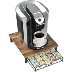 DecoBros K-Cup Storage Drawer, Rustic Brown 16 DecoBros K-Cup Storage Drawer, Rustic Brown -Songmics Furniture Shop 513AwAxGpUL