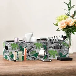 Dinosaur Skeleton Storage Basket Felt Storage Bin Collapsible Towel Storage Empty Gift Baskets Organizer For Kids Bedroom Magazine -Songmics Furniture Shop 513I5HamViL