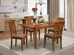 East West Furniture PSAV5-SBR-LC Dining Set, 5-Piece -Songmics Furniture Shop 513JAd5XfL. AC