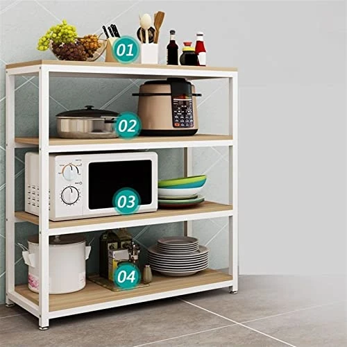 Microwave Oven Rack Multifunctional Cabinet, Space Saving Oven, Microwave Oven, Seasoning Rack, Kitchen Storage Rack, Floor To Floor Multi-layer Storage Rack Kitchen Storage Rack ( Color : Brass , Siz 4 Microwave Oven Rack Multifunctional Cabinet, Space Saving Oven, Microwave Oven, Seasoning Rack, Kitchen Storage Rack, Floor To Floor Multi-layer Storage Rack Kitchen Storage Rack ( Color : Brass , Siz - Image 4