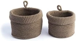 Excelsa Crochet Basket, Orange, 12/14 Cm, 2-Piece -Songmics Furniture Shop 513KVDjj9yL. AC