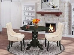 East West Furniture SHFR5-BLK-02 Dining Table Set, 5-Piece -Songmics Furniture Shop 513OM4SWDTS. AC