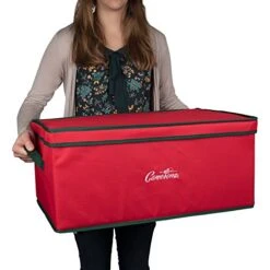 Camerons Products Christmas Ornament Storage Container With 2 Removable Trays And 30 XL Decoration Storage Compartments (22.5" X 13.5" X 10") 7 Camerons Products Christmas Ornament Storage Container With 2 Removable Trays And 30 XL Decoration Storage Compartments (22.5" X 13.5" X 10") -Songmics Furniture Shop 513SlvNlWiL
