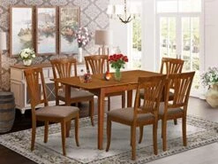 East West Furniture PSAV5-SBR-LC Dining Set, 5-Piece -Songmics Furniture Shop 513WyzixpsL. AC