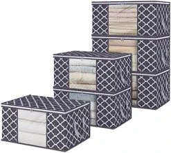 Fixwal Storage Bags 6 Pack 90L Large Capacity Clothes Organization And Storage Containers For Bedding Comforters Bedroom Closet Dorm With Reinforced Handle, Clear Window, Sturdy Zippers, Grey 16 Fixwal Storage Bags 6 Pack 90L Large Capacity Clothes Organization And Storage Containers For Bedding Comforters Bedroom Closet Dorm With Reinforced Handle, Clear Window, Sturdy Zippers, Grey -Songmics Furniture Shop 513Z1Hla3zL. AC