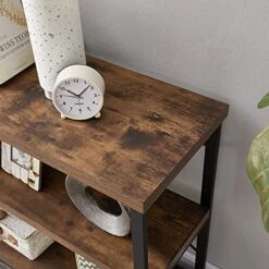 LIFUSTTG Industrial Console Table, Rustic Sofa Table For Living Room, Entry/Hallway Table With 3-Tier Open Storage Shelves, Rustic Brown 47 Inch 11 LIFUSTTG Industrial Console Table, Rustic Sofa Table For Living Room, Entry/Hallway Table With 3-Tier Open Storage Shelves, Rustic Brown 47 Inch -Songmics Furniture Shop 513aKthequS