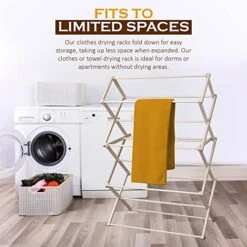 Peaceful Classics Wooden Laundry Rack - Amish Handmade Wooden Clothes Drying Rack - Foldable Drying Rack For Towel, Blanket, Linen Household Essentials - For Indoor Or Outdoor Use (38" X 30" X 13") 10 Peaceful Classics Wooden Laundry Rack - Amish Handmade Wooden Clothes Drying Rack - Foldable Drying Rack For Towel, Blanket, Linen Household Essentials - For Indoor Or Outdoor Use (38" X 30" X 13") -Songmics Furniture Shop 513ngF2skxL