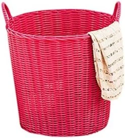 Solid Color Dirty Clothes Basket Woven Storage Baskets Plastic Rattan Toy Storage Box Woven Laundry Basket (Coffee) 12 Solid Color Dirty Clothes Basket Woven Storage Baskets Plastic Rattan Toy Storage Box Woven Laundry Basket (Coffee) -Songmics Furniture Shop 513nkiNS bL. AC