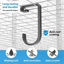 Thickened Hooks For Overhead Storage Racks,Garage Hooks For Ceiling,Add-On Storage Hook For Garage Ceiling Rack And Wall Shelving,Heavy Duty Hanging Bike Flat Hooks, Bike Hangers Bicycle Hooks 4 Pack -Songmics Furniture Shop 513sTG9grkL