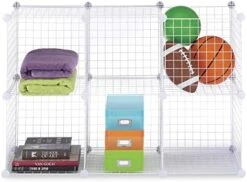 Whitmor Storage Cubes - Stackable Interlocking Wire Shelves -Black (Set Of 4) 13 Whitmor Storage Cubes - Stackable Interlocking Wire Shelves -Black (Set Of 4) -Songmics Furniture Shop 513tiSdUPTL. AC
