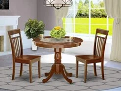 East West Furniture Wooden Dining Table Set- 4 Great Dining Room Chairs - A Lovely Round Dining Table- Faux Leather Seat And Cappuccino Finish Round Wooden Table 25 East West Furniture Wooden Dining Table Set- 4 Great Dining Room Chairs - A Lovely Round Dining Table- Faux Leather Seat And Cappuccino Finish Round Wooden Table -Songmics Furniture Shop 5144JtkFITL. AC