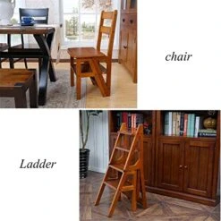 Portable Step Stoo - 4 Wood For Adult Folding Ladder 4 Tier Ladder-Shaped Plant Stand Display Rack Shelf Multi-Function Chair 10 Portable Step Stoo - 4 Wood For Adult Folding Ladder 4 Tier Ladder-Shaped Plant Stand Display Rack Shelf Multi-Function Chair -Songmics Furniture Shop 5146siOgzHL