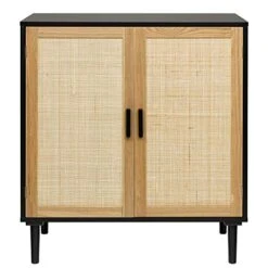 Finnhomy Sideboard Buffet Cabinet, Kitchen Storage Cabinet With Rattan Decorated Doors, Liquor Cabinet For Bar, Dining Room, Hallway, Cupboard Console Table, Accent Cabinet, 31.5X 15.8X 34.6 Inches -Songmics Furniture Shop 514CmAVGJuL