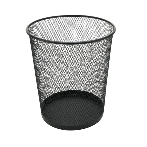 YBM Home Mesh Wastebasket Trash Can For Home And Office Workspace, Metal Office Trash Can Round-Shaped, 4.75 Gallon, 2484 1 YBM Home Mesh Wastebasket Trash Can For Home And Office Workspace, Metal Office Trash Can Round-Shaped, 4.75 Gallon, 2484