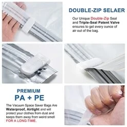 Vacuum Storage Bags Jumbo Cube 6 Pack, Space Saver Bags Extra Large Vacuum Seal Bags For Comforters Blankets Clothes (3 Jumbo 3 Medium), Closet Organizers And Storage Bags Vacuum Sealed 11 Vacuum Storage Bags Jumbo Cube 6 Pack, Space Saver Bags Extra Large Vacuum Seal Bags For Comforters Blankets Clothes (3 Jumbo 3 Medium), Closet Organizers And Storage Bags Vacuum Sealed -Songmics Furniture Shop 514NNB6RQ5L