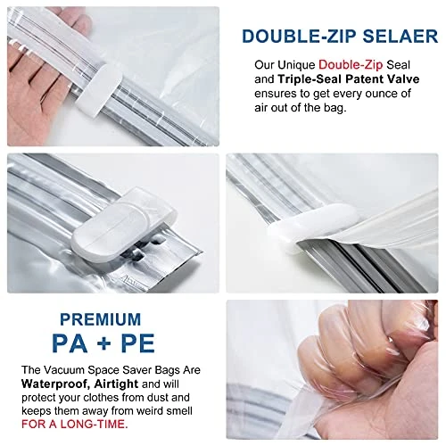 Vacuum Storage Bags Jumbo Cube 6 Pack, Space Saver Bags Extra Large Vacuum Seal Bags For Comforters Blankets Clothes (3 Jumbo 3 Medium), Closet Organizers And Storage Bags Vacuum Sealed 5 Vacuum Storage Bags Jumbo Cube 6 Pack, Space Saver Bags Extra Large Vacuum Seal Bags For Comforters Blankets Clothes (3 Jumbo 3 Medium), Closet Organizers And Storage Bags Vacuum Sealed - Image 5