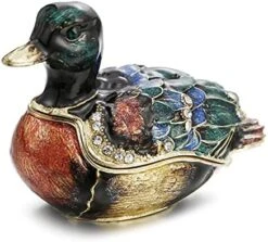 Hand Painted Enamel Hummingbird Trinket Box Hinged Jewelry Organizer With Crystals Ring Earrings Storage Home Decor Figurine Keepsake Collectible Personalized Elegant Handmade Ornament (Hummingbird-3) 16 Hand Painted Enamel Hummingbird Trinket Box Hinged Jewelry Organizer With Crystals Ring Earrings Storage Home Decor Figurine Keepsake Collectible Personalized Elegant Handmade Ornament (Hummingbird-3) -Songmics Furniture Shop 514OL77lWtL. AC