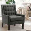 Rosevera Arvada Rosevara Modern Furniture Living Reading Room Comfy Accent Chair For The Bedroom, Standard, Charcoal