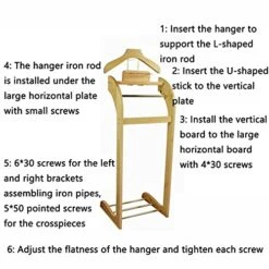 YAWEDA Valet Stand Freestanding Suit Valet Stand Tie & Belt Hook And Shoe Rack Suit Valet Rack Stand Organizer Good For Both Living Room And Bed Room (Color : Black, Size : 42 * 36 * 116cm) 9 YAWEDA Valet Stand Freestanding Suit Valet Stand Tie & Belt Hook And Shoe Rack Suit Valet Rack Stand Organizer Good For Both Living Room And Bed Room (Color : Black, Size : 42 * 36 * 116cm) -Songmics Furniture Shop 514XN42hcPL