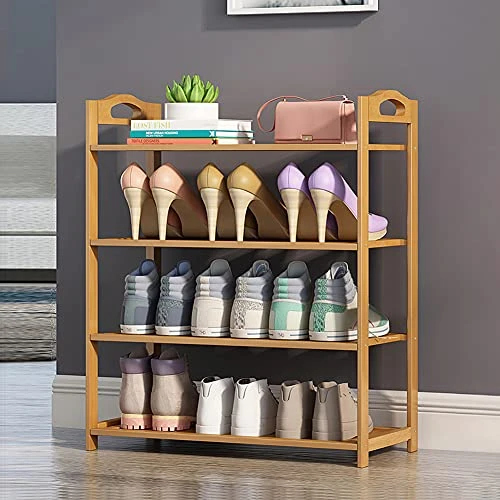 W.CABIN 4 Tier Bamboo Shoe Rack,Shoe Organizer Free Standing Entryway Shoe Tower Shelf,Multi-function Storage Organizer Boots Storage Shelf Home Furniture Modern,Bamboo 1 W.CABIN 4 Tier Bamboo Shoe Rack,Shoe Organizer Free Standing Entryway Shoe Tower Shelf,Multi-function Storage Organizer Boots Storage Shelf Home Furniture Modern,Bamboo