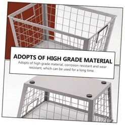 Veemoon Pantry Storage Baskets Storage Basket Magazine Storage Box Magazine Organizer Basket Storage Case Hanging Basket Grey Iron Desk Pantry Baskets -Songmics Furniture Shop 514aiEFPSWL