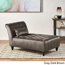 Christopher Knight Home Rubie Velvet Chaise, Grey 54D X 28.5W X 30.25H In -Songmics Furniture Shop 514c7gmjYML