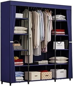 INGIORDAR Portable Closet Wardrobe Organizer Storage With Cover Non-Woben Fabric Portable Wardrobe Closet For Hanging Clothes Racks Shelving 34 Inch For Bedroom, Coffee 18 INGIORDAR Portable Closet Wardrobe Organizer Storage With Cover Non-Woben Fabric Portable Wardrobe Closet For Hanging Clothes Racks Shelving 34 Inch For Bedroom, Coffee -Songmics Furniture Shop 515AqfiD4L. AC 1