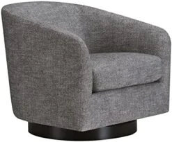 CHITA Swivel Accent Chair Armchair, Round Barrel Chairs In Performance Fabric For Living Room Bedroom, Ivory -Songmics Furniture Shop 515EHdZxerL. AC