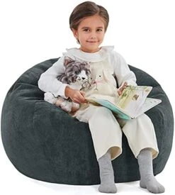 Nobildonna Bean Bag Chair Cover (No Filler) For Kids And Adults. Extra Large 300L Beanbag Stuffed Animal Storage Soft Premium Corduroy -Songmics Furniture Shop 515EofYPKuS. AC
