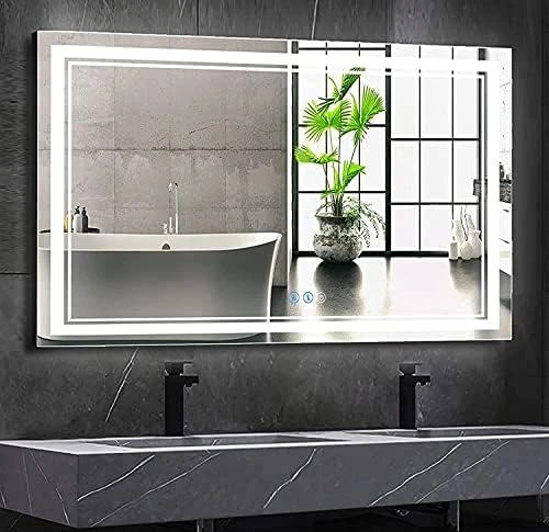 DIDIDADA 32 X 24 Inch LED Lighted Bathroom Mirror With Lights For Bathroom Wall Mounted Lighted Vanity Mirror Vertical Horizontal Dimmable White Anti-Fog Bathroom LED Vanity Makeup Light Mirrors 9 DIDIDADA 32 X 24 Inch LED Lighted Bathroom Mirror With Lights For Bathroom Wall Mounted Lighted Vanity Mirror Vertical Horizontal Dimmable White Anti-Fog Bathroom LED Vanity Makeup Light Mirrors - Image 9