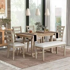 KELRIA 5-Piece Wooden Counter Height Set, Includes 1 Table, 4, Padded Chairs And Storage Shelving, For Dining, Living Room, Kitchen, Gray 25 KELRIA 5-Piece Wooden Counter Height Set, Includes 1 Table, 4, Padded Chairs And Storage Shelving, For Dining, Living Room, Kitchen, Gray -Songmics Furniture Shop 515RxbpEtbL. AC
