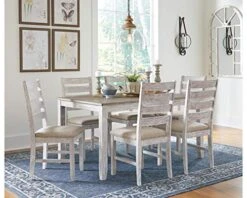Signature Design By Ashley Skempton Dining Room Table And Chairs (Set Of 7), 36"W X 60"D X 30"H, Whitewash -Songmics Furniture Shop 515c1arcOWL