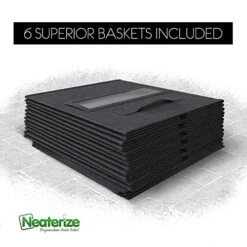 Cube Storage Baskets For Organizing - 13x13 Inch - Set Of 6 Heavy-Duty Storage Cubes For Storage And Organization. Makes The Perfect Bins For Cubby Storage Boxes Or Cube Storage Organizer (Dark Grey) -Songmics Furniture Shop 515e72kMt9L