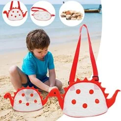 Carrying Beach Children's Bags Adjustable Meshs Sea Breathable Straps Travel Equipment Portable Clothes Closet For Luggage (Red, One Size)
