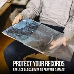 Vinyl Fever Record Sleeves [125 Pack] - Outer Album Covers With Premium Clarity - Durable 3 Mil Thick Polypropylene Sleeves For 12 Inch LPs And Archival Album Storage -Songmics Furniture Shop 515oVuut5tL