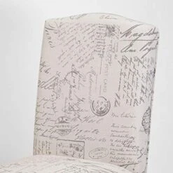 Christopher Knight Home CKH Crown Top French Script Fabric Dining Chairs, 2-Pcs Set, Beige / Script -Songmics Furniture Shop 515y0c7AiiL