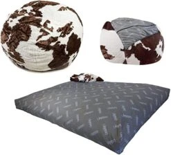 CordaRoy's Queen Convertible Beanbag - Faux Fur