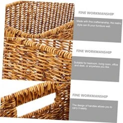 STOBOK 2 Pcs Storage Basket Utensil Tray Kids Basket Woven Tray Woven Storage Bin Woven Nesting Bin Woven Magazine Holder Book Storage Basket Sundries Organizing Basket Display Basket 9 STOBOK 2 Pcs Storage Basket Utensil Tray Kids Basket Woven Tray Woven Storage Bin Woven Nesting Bin Woven Magazine Holder Book Storage Basket Sundries Organizing Basket Display Basket -Songmics Furniture Shop 5161xJ5bOuL